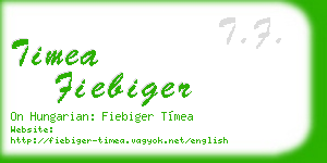timea fiebiger business card